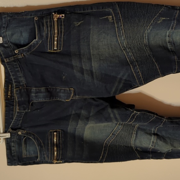 T2M Men's Jeans Denim Biker TtwoM Tami Size 46 - Like NEW - Picture 2 of 6